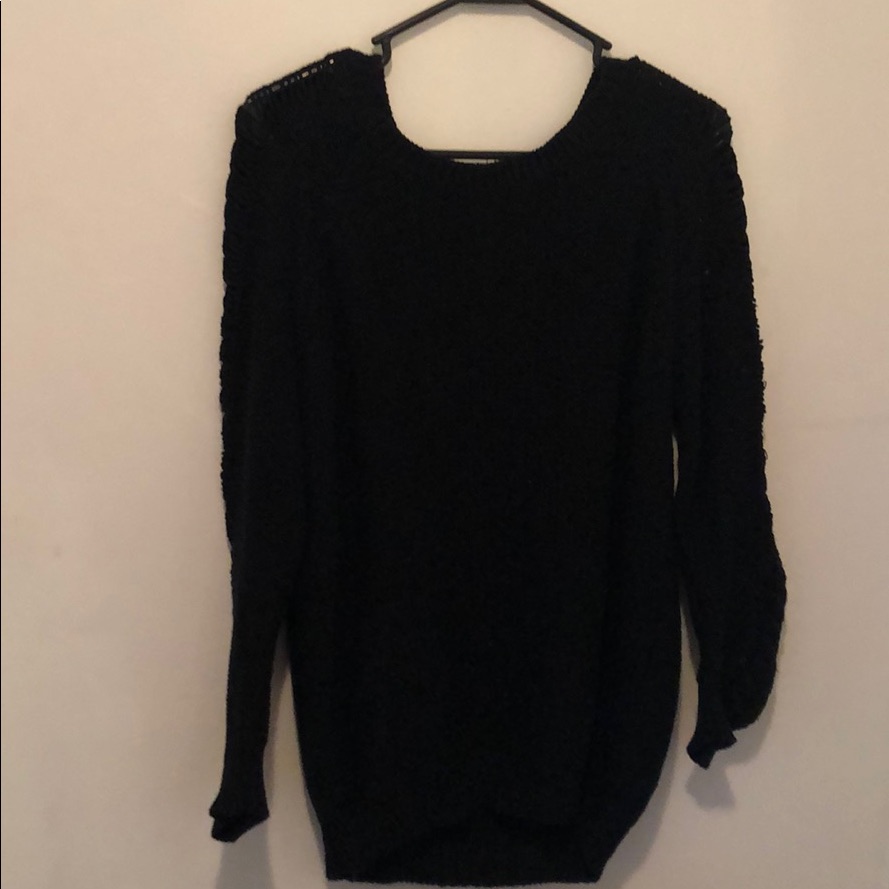 Braided Knit Oversized Sweater